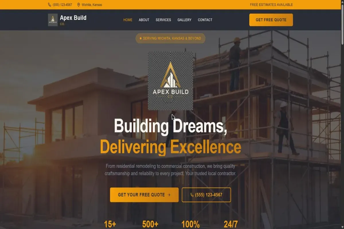 Construction & Concrete concept site preview